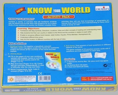 KNOW YOUR WORLD Educational JIGSAW PUZZLE Geography Game Learning HOMESCHOOL - Picture 2 of 3
