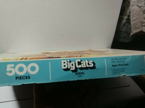 1978 Milton Bradley 500 pc jigsaw puzzle-Big Cats-#4983-Lions - Picture 3 of 8