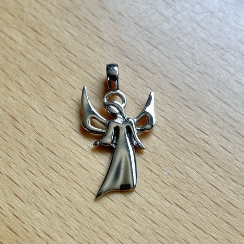 Engel Anhänger Sterlingsilber 925 Wächter 1"" religiöses Geschenk Kommunion Liebe