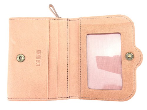 Anna Sui Wallet Purse Coin Purse Pink Black Woman Authentic Used T866 - Picture 5 of 6