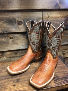 justin cognac ostrich boots