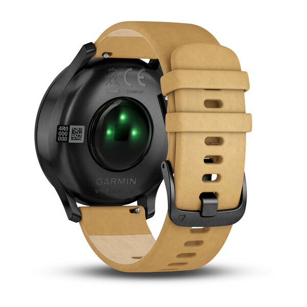 garmin vivomove hr premium black tan
