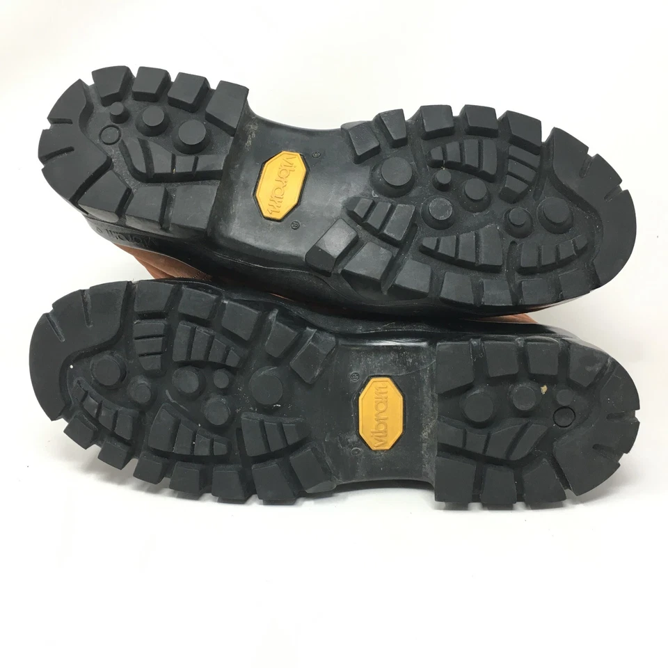 Botas de combate Orvis EUA sapatos masculinos tamanho 8.5 couro marrom casual com cadarço - Imagem 2 de 4