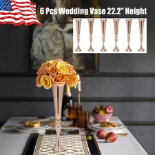 6 Pcs Wedding Centerpieces Vase European Vase Versatile Metal Props 22.2" Height