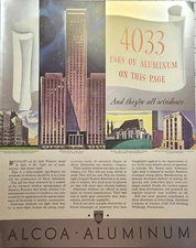 Alcoa Aluminum Windows Pittsburgh PA Silvered Page Color Vintage Print Ad 1937