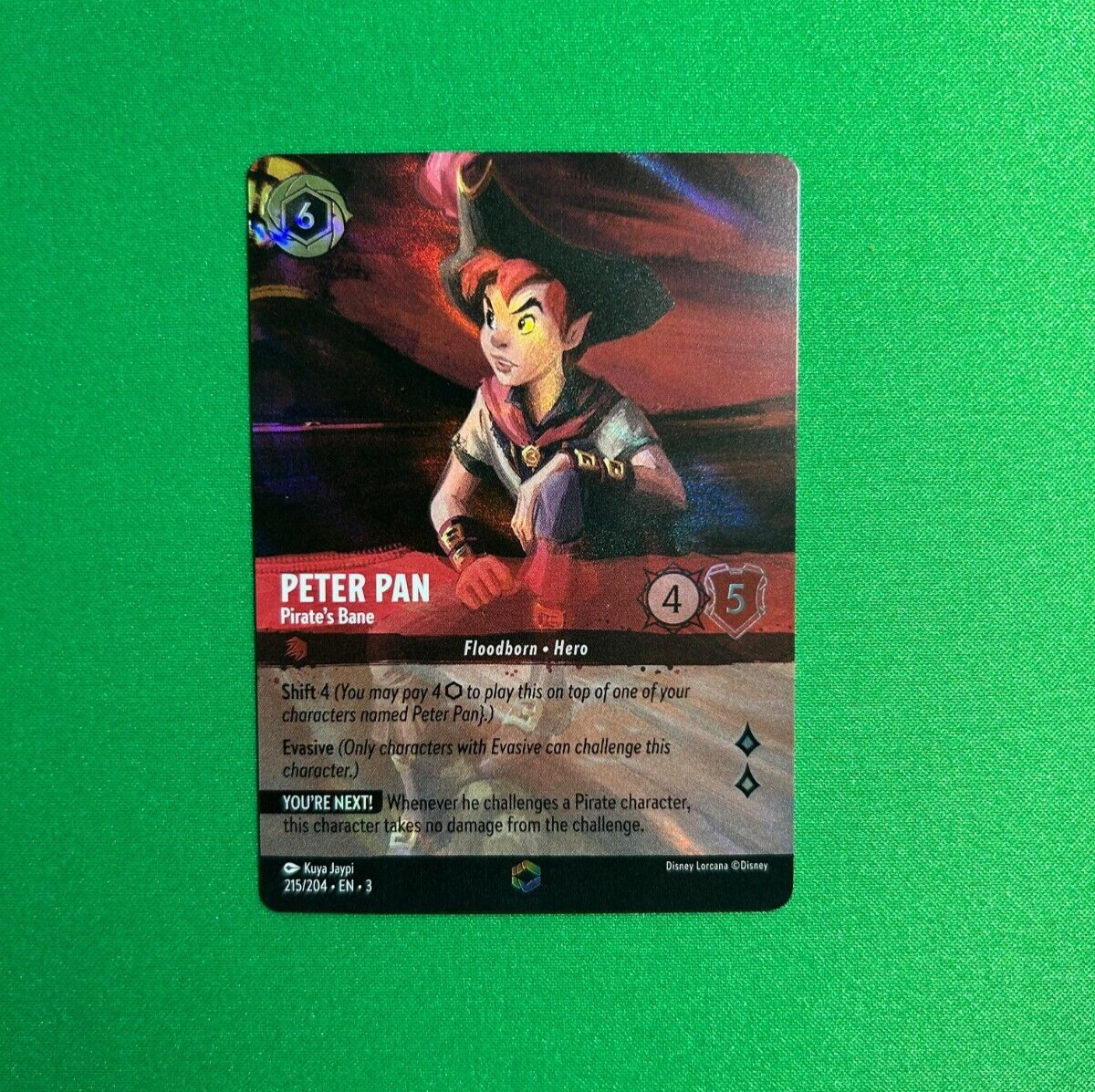 Disney Lorcana Peter Pan Pirate's Bane Enchanted Rare