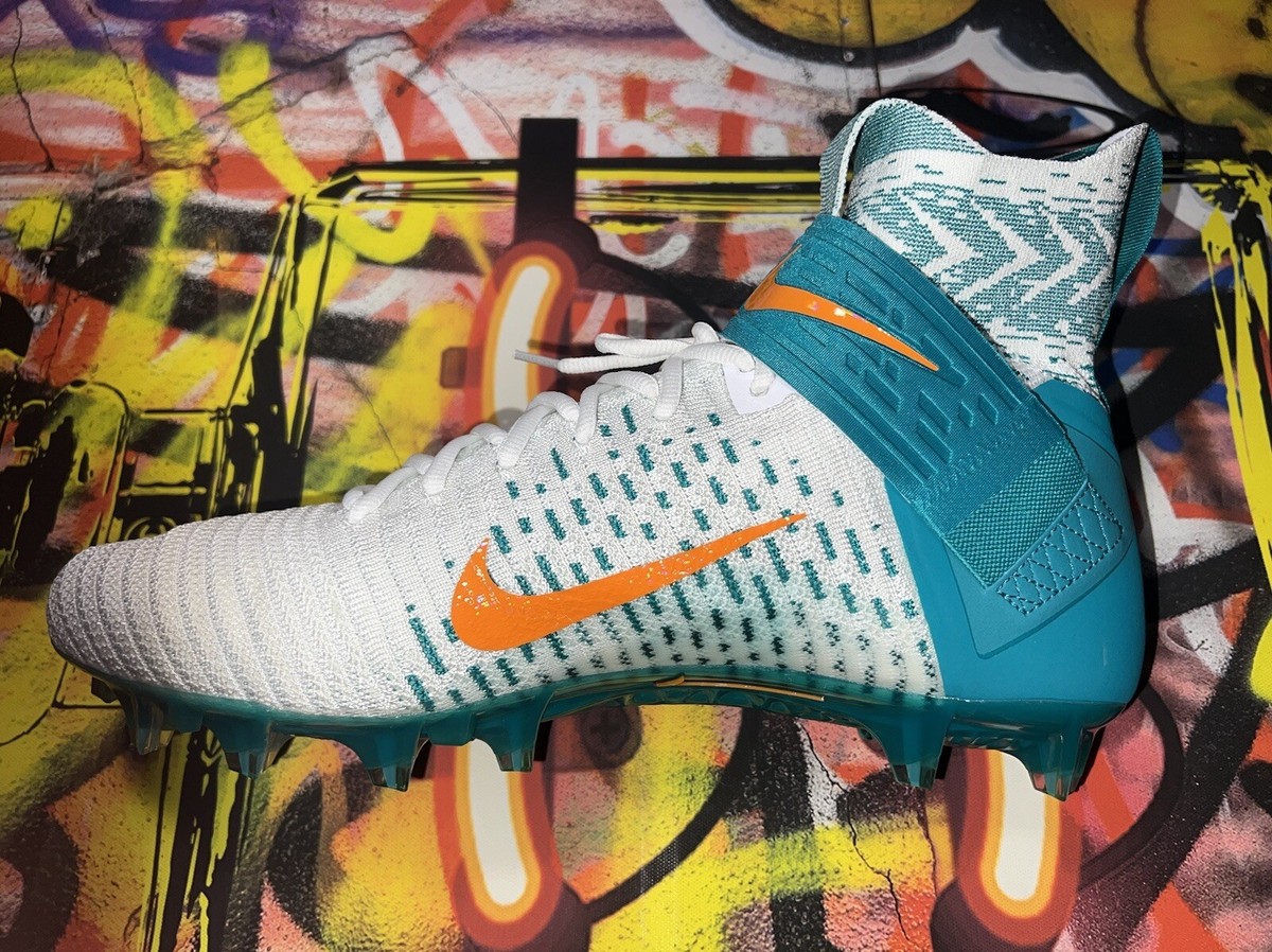 Nike Alpha Menace Elite 2 Football Cleats Dolphins BV2077-108 Size