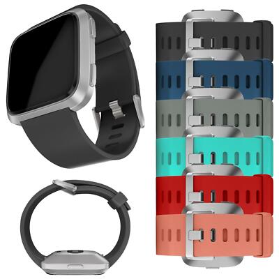 Silikon Sport Armband für Fitbit Versa 2 Lite Ersatzarmband TPU Uhren Band S