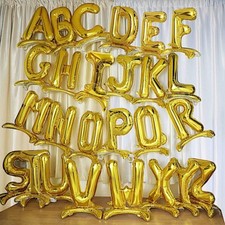 27-Inch Gold LETTER Mylar Foil Standing Balloons Party Birthday Decorations Sale