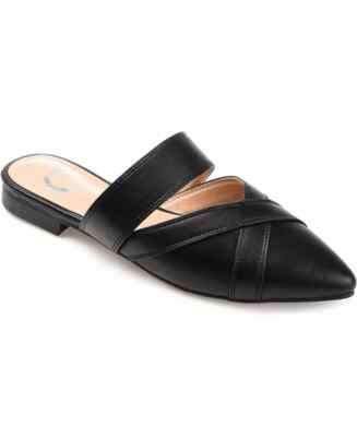 Journee Collection Women's Stasi Pointed Toe Mules Black, 9M