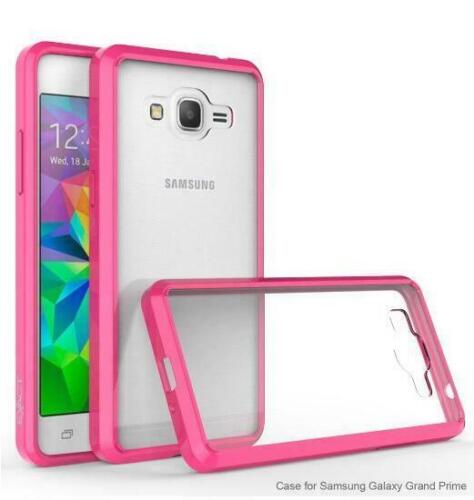 For Grand Prime [Scratch Resistant] Slim-Fit Transparent Bumper Cover Case Pink - Picture 1 of 1