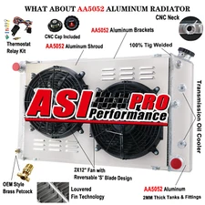 3 Rows Radiator Shroud Fan Kits for 1978-1987 Chevy Monte Carlo/GMC C&G Series