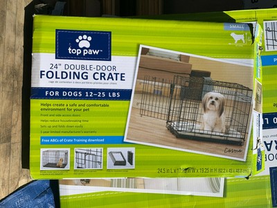 top paw 48 double door folding crate