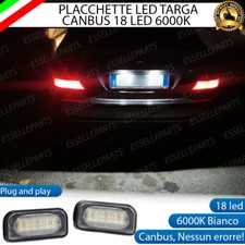 PLACCHETTE A LED LUCI TARGA 18 LED MERCEDES CLK W209 CANBUS 6000K BIANCO