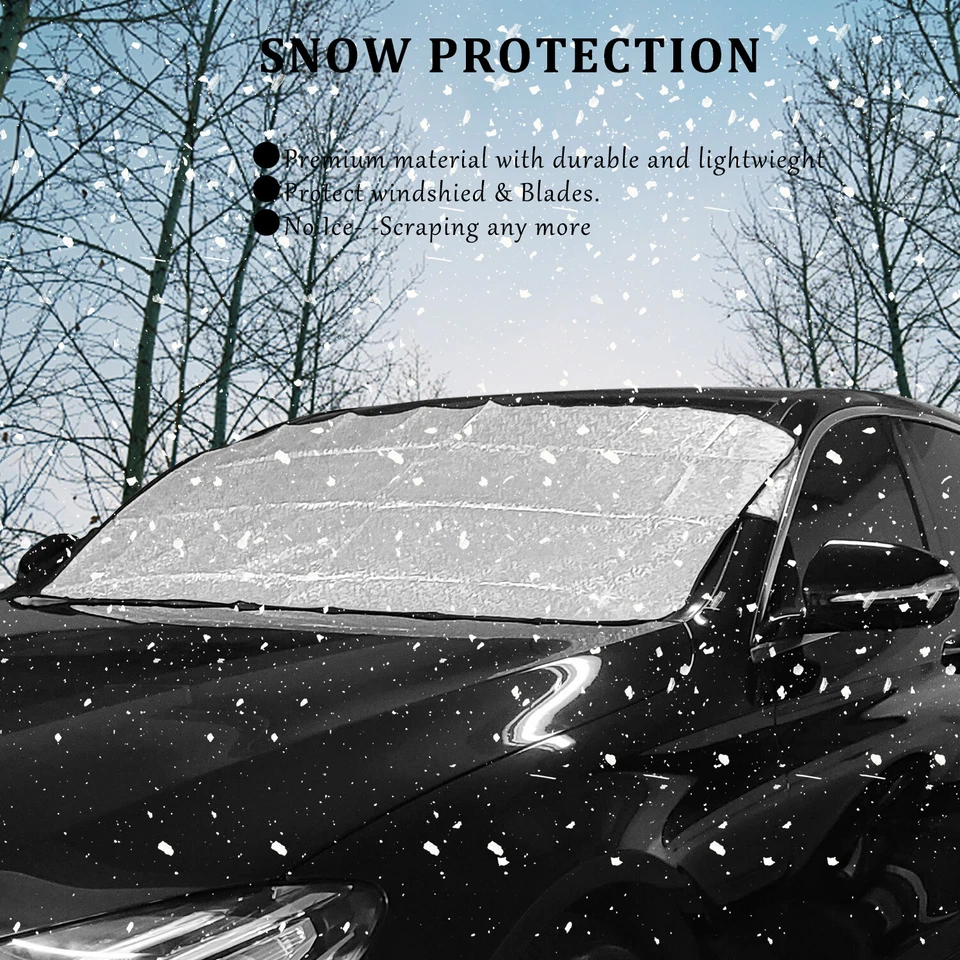 Cubierta de parabrisas de coche parasol invierno nieve hielo lluvia polvo protección contra escarcha protector Foto 3 de 4
