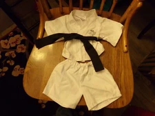 FOR doll or BEAR boys BLACK BELT KARATE  outfit  build a bear