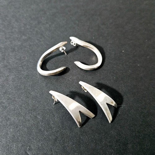 Paar Vintage Sterlingsilber Ohrstecker geschwungen Träne 1,5" Ohrringe keine Markierungen - Bild 14 von 14