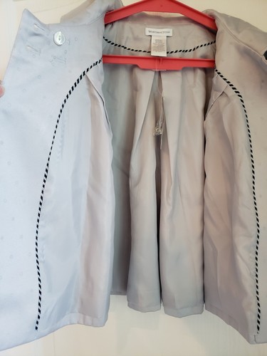 Worthington Cape Retro Pleated 4-Button Coat Jacket 3/4 Sleeve Cape Style M NWT - Picture 7 of 10