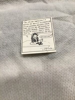 Rare! Diane DiMassa original art! Small in Size but Mighty! Hothead Paisan RARE!