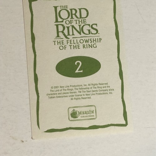 Herr der Ringe Trading Card Sticker #2 Ian McKellen Elijah Wood - Bild 2 von 2