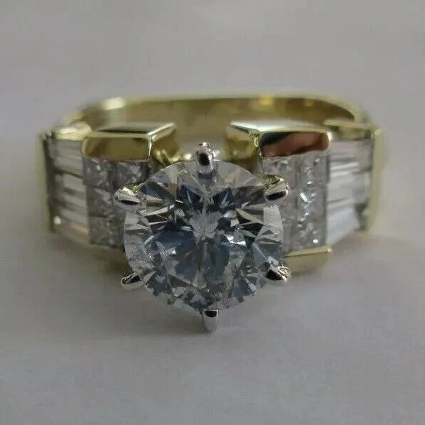 2.15 Carat 18K Gold Diamond Engagement Ring Center=1.35 F-SI3   Value=$14,750 - Image 4 of 4