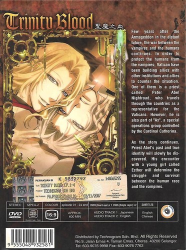 Trinity Blood Episode 1-24End Japanese Anime DVD Classic Collection English Dub - Picture 2 of 9