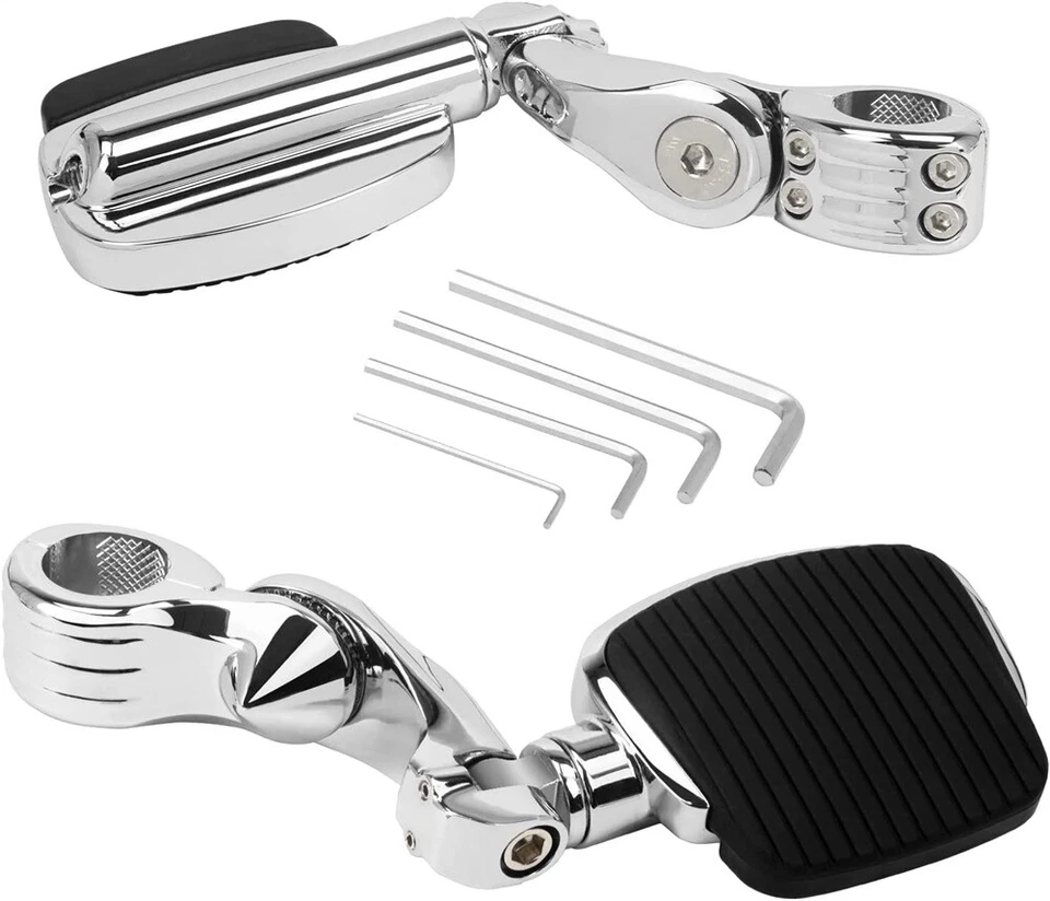 Nuevo pedal reposapiés 1,25" carretera para Harley Touring Sportster Softail Dyna Foto 4 de 4