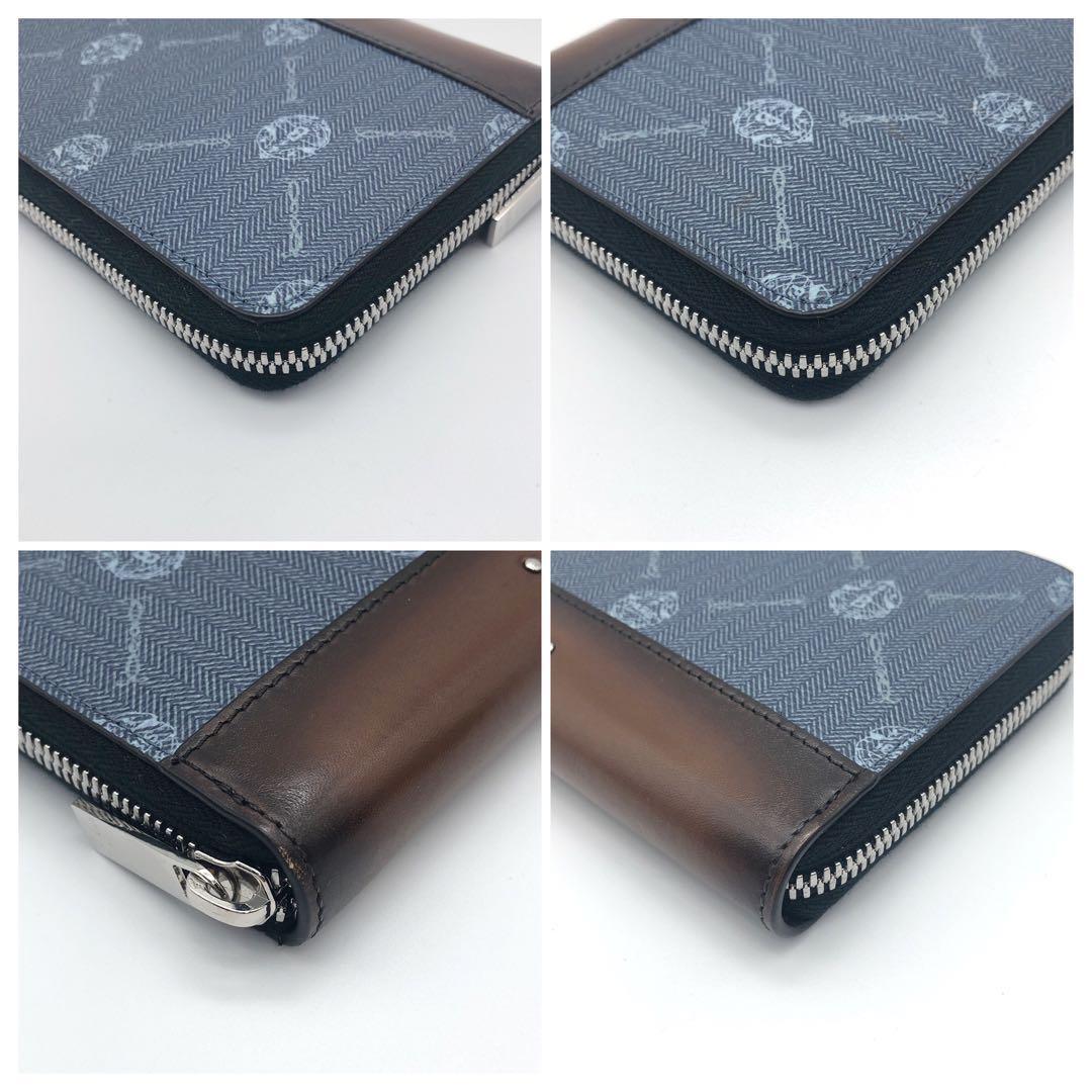 Berluti Itauba Round Zipper Long Wallet Blue Leather | eBay Berluti Itauba Round Zipper Long Wallet Blue Leather | eBay