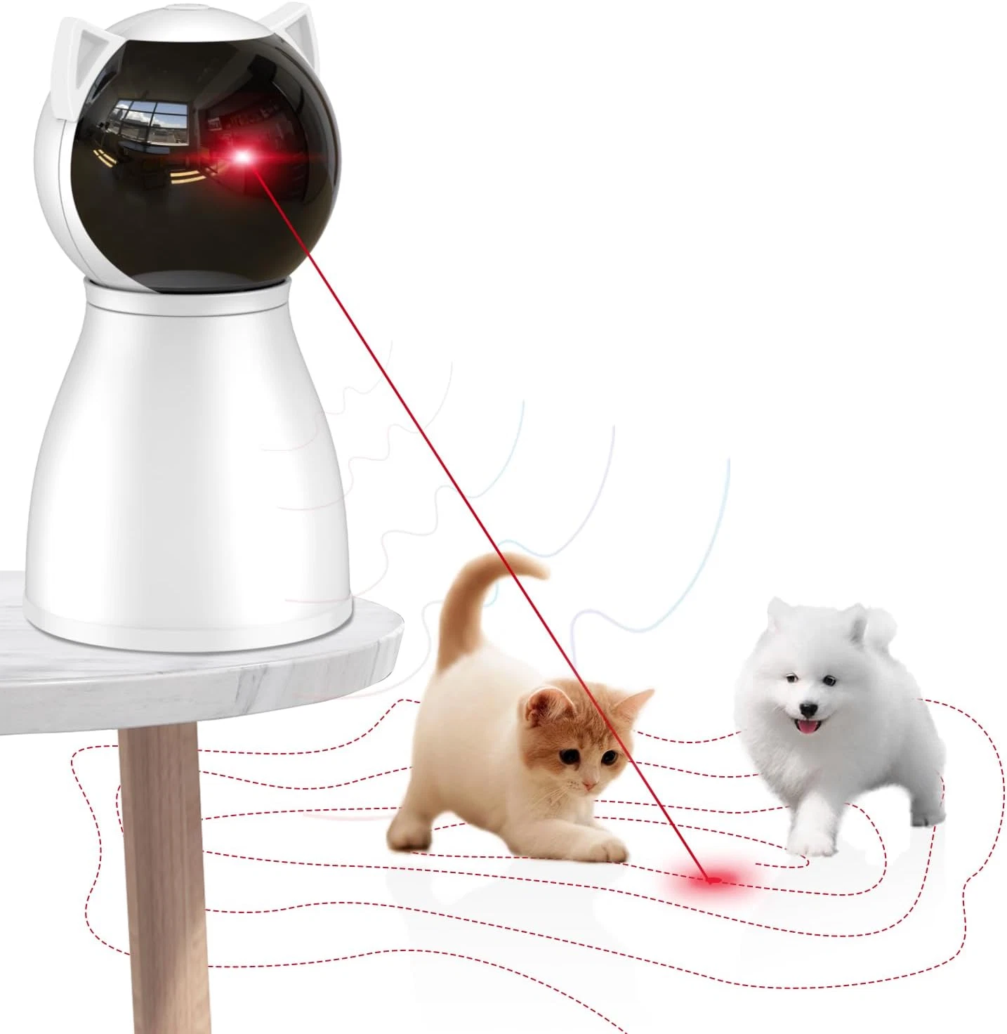 Automatic Interactive Cat Toy - Rechargeable Random Trajectory Motion Laser Toy