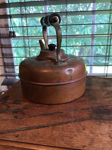 10 Cup Antique Copper Teapot Made In England - Picture 2 of 9