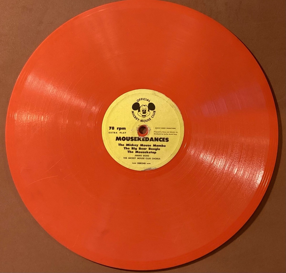 Jimmie Dodd, Ruth Carrell – 78 rpm Mickey Mouse Club DBR54