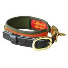 Niggeloh Halsung Deluxe Halsband Hundehalsband Jagd grün/orange