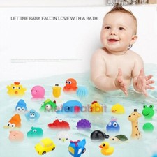 13pcs Animal Baby Bathing Play Toys Kids Float Water Squeeze Soft Rubber