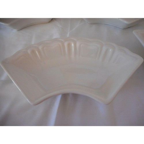 4 Replacement Server Dish Sectional Lazy Susan Inserts California Pottery USA - Picture 2 of 3