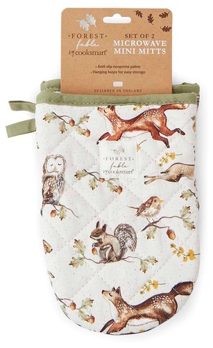 Cooksmart Forest Fable Set of 2 Microwave Mini Mitts - Picture 3 of 3