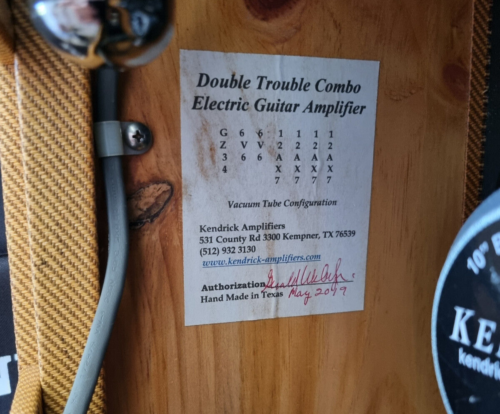 Kendrick Double Trouble Tweed Combo Electric Guitar Amp Excellent Condition - Picture 7 of 10