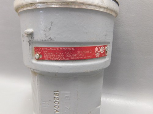 IEC SPJP204612 200A 3W 4P Anillo de sujeción Pin y Manga Enchufe Appleton Crouse Traseros - Imagen 2 de 2