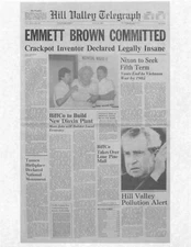 1985 Back To The Future Hill Valley Telegraph Emmett Brown Committed Replica