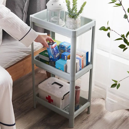 2/3/4 Tier Slim Storage Shelf Bathroom Storage Organiser Shelving Rack Unit - Picture 5 of 29
