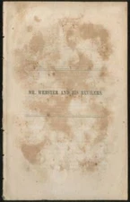 Mr Webster and His Revilers / 1st Edition 1981