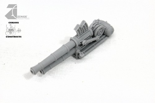 Pistola Steampunk Zinge Industries - varios cañones máquina de misiles mortero Gatling - Imagen 19 de 39