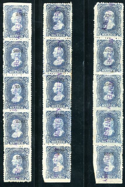 MEXIKO 1874 104 ** POSTFRISCH per 15 AUFDRUCK MONTEREY EINHEITEN (H0243b MEXIKO 1874 104 ** POSTFRISCH per 15 AUFDRUCK MONTEREY EINHEITEN (H0243b
