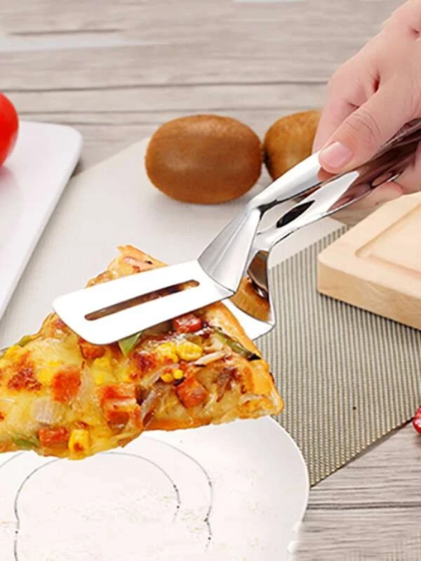 1件装不锈钢食品夹烧烤面包夹耐用煎铲夹油炸 — 第 3/4 张图片