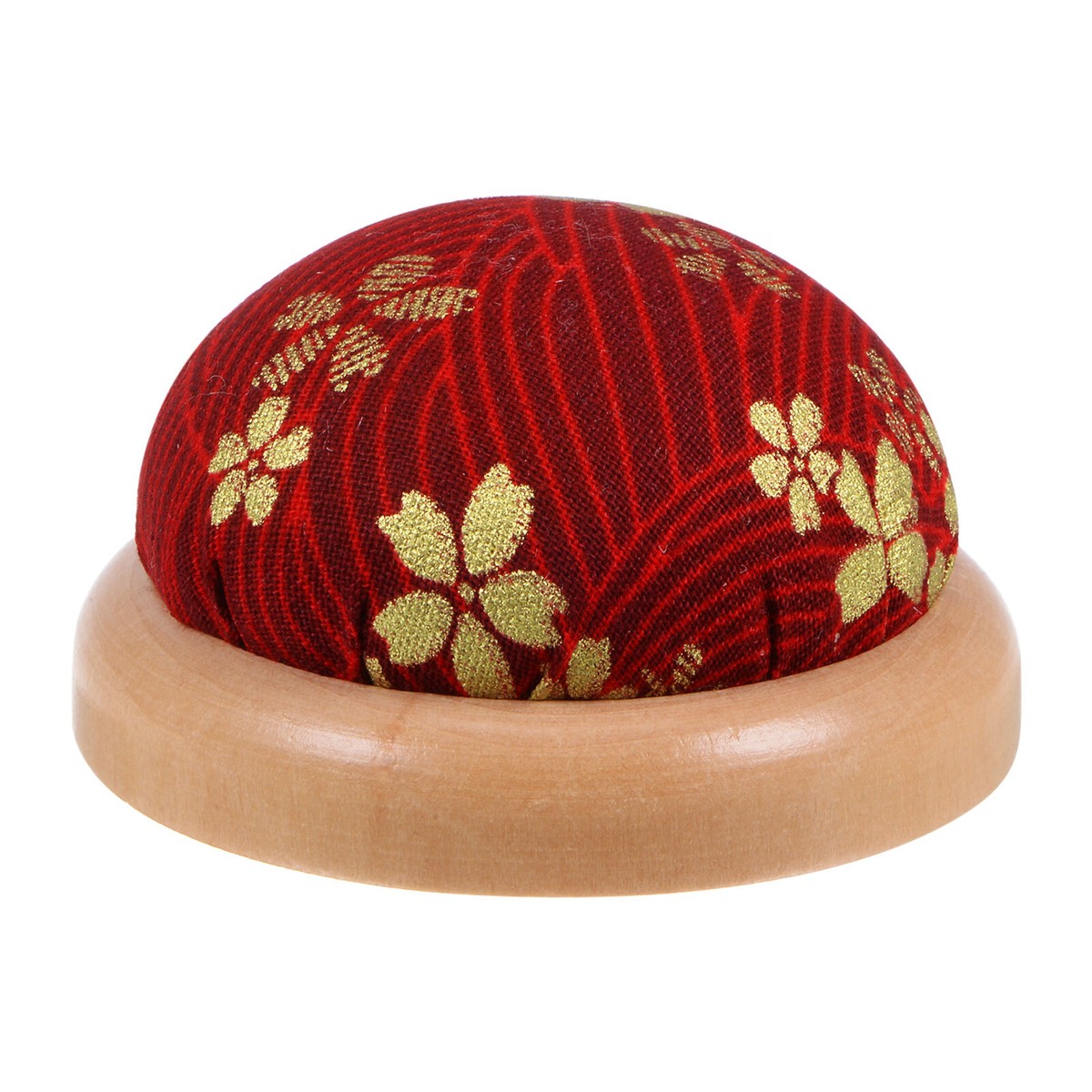 Wood Base Pincushion - each Wood Base Pincushion - each