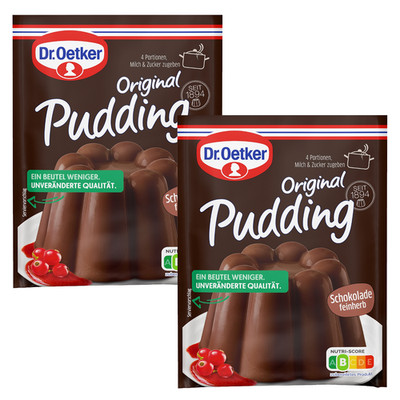 Dr. Oetker instant Pudding: DARK Chocolate -QUICK PREP- Pack of 2 -FREE SHIPPING