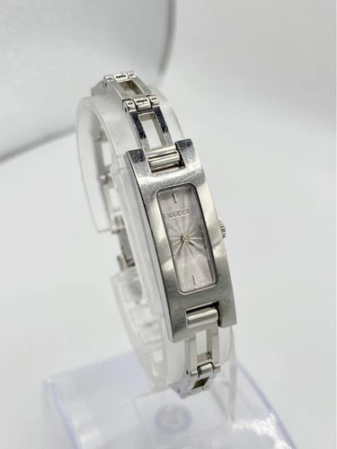 Orologio Gucci QZ 3900L Quadrante Argento MTM027500 15 5 16cm Buone Condizioni