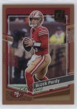 2023 Panini Clearly Donruss Orange 52/75 Brock Purdy #43 6zg