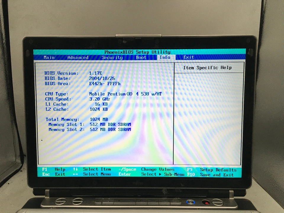 FUJITSU LIFEBOOK SERIE N6010 - BOTAS PARA BIOS - INTEL PENTIUM 4 - 1GB RAM - BB Foto 2 de 4