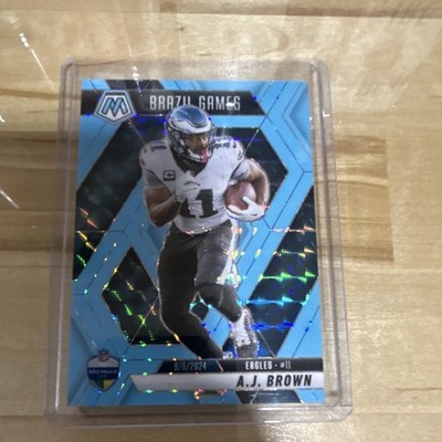 2025 Panini Mosaic AJ Brown Number Match 07/15 Blue Fluorescent Mosaic RARE 🔥