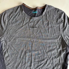 Icebreaker Women's Large 125 ZoneKnit Merino Wool Blend Tshirt Base Layer Shirt